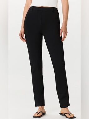 NWT Quince Ultra-Stretch Ponte Straight Leg Pants Black Medium